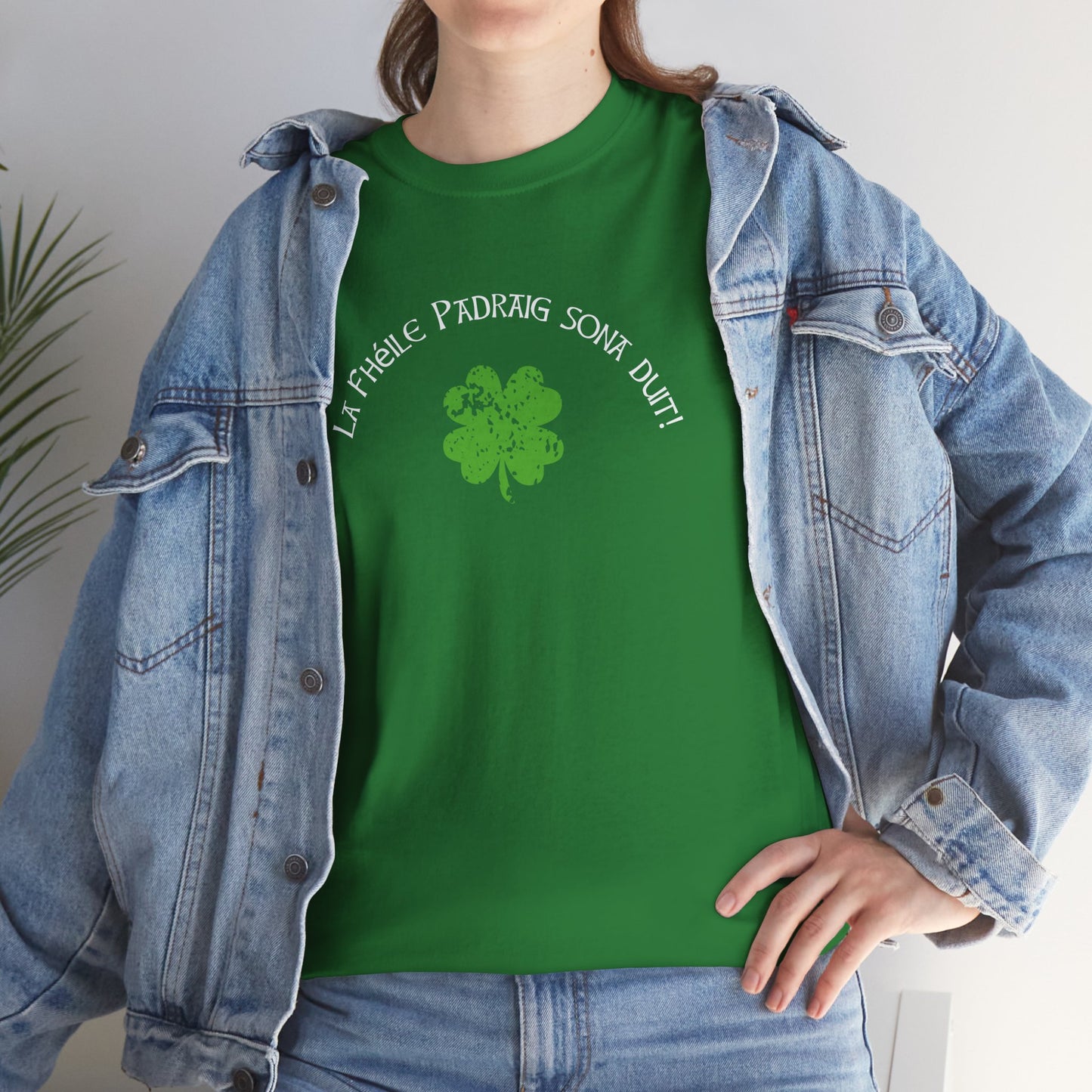 St Patrick's Day Unisex Tee, Irish Saying, Irish Language, Lucky Clover Shirt, Festive Shamrock T-Shirt, Green Holiday Top