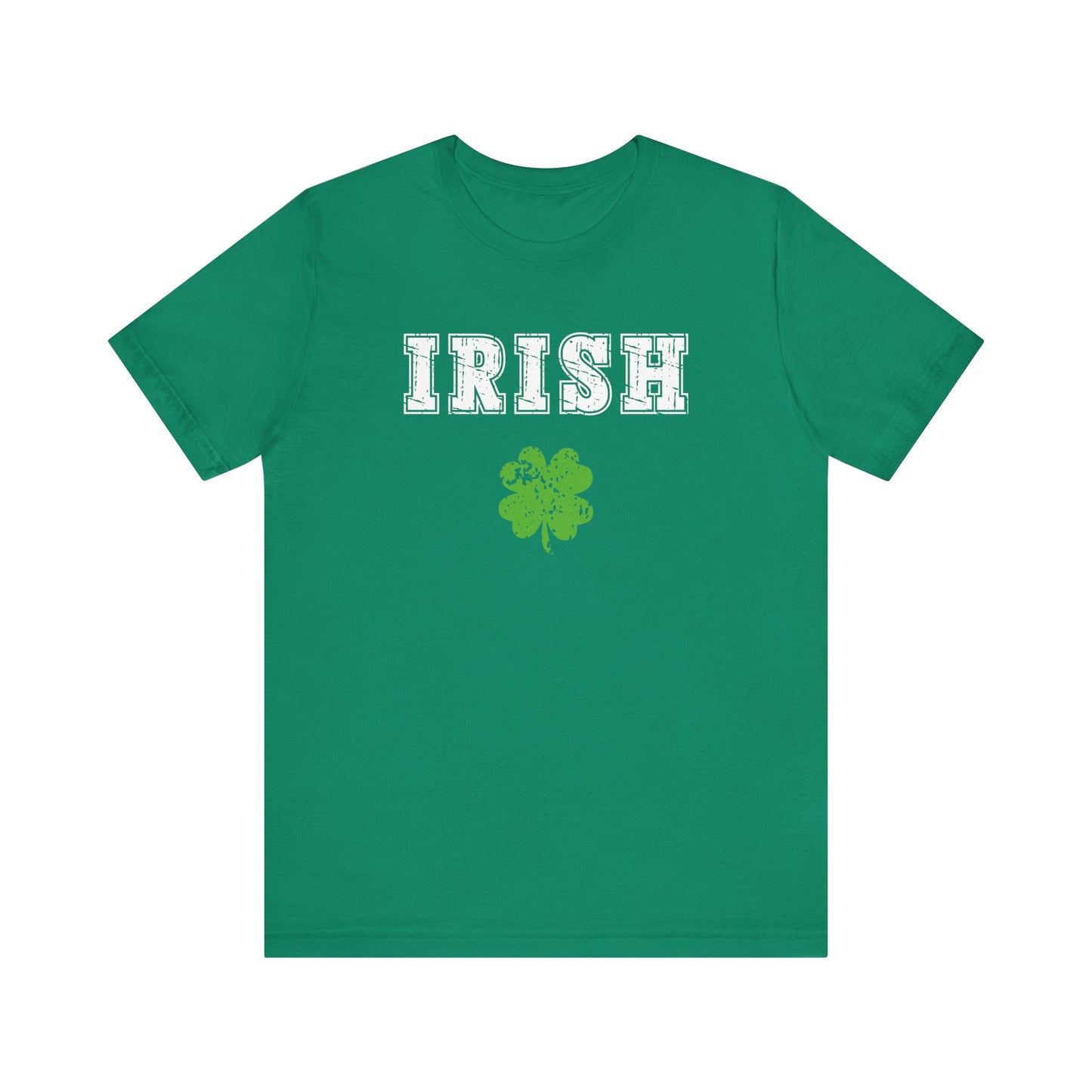 Irish Clover T-shirt, St Patrick's Day Irish Vintage Lettering Clover T-Shirt, Green Tee, Unisex Shirt, Short Sleeve Top,
