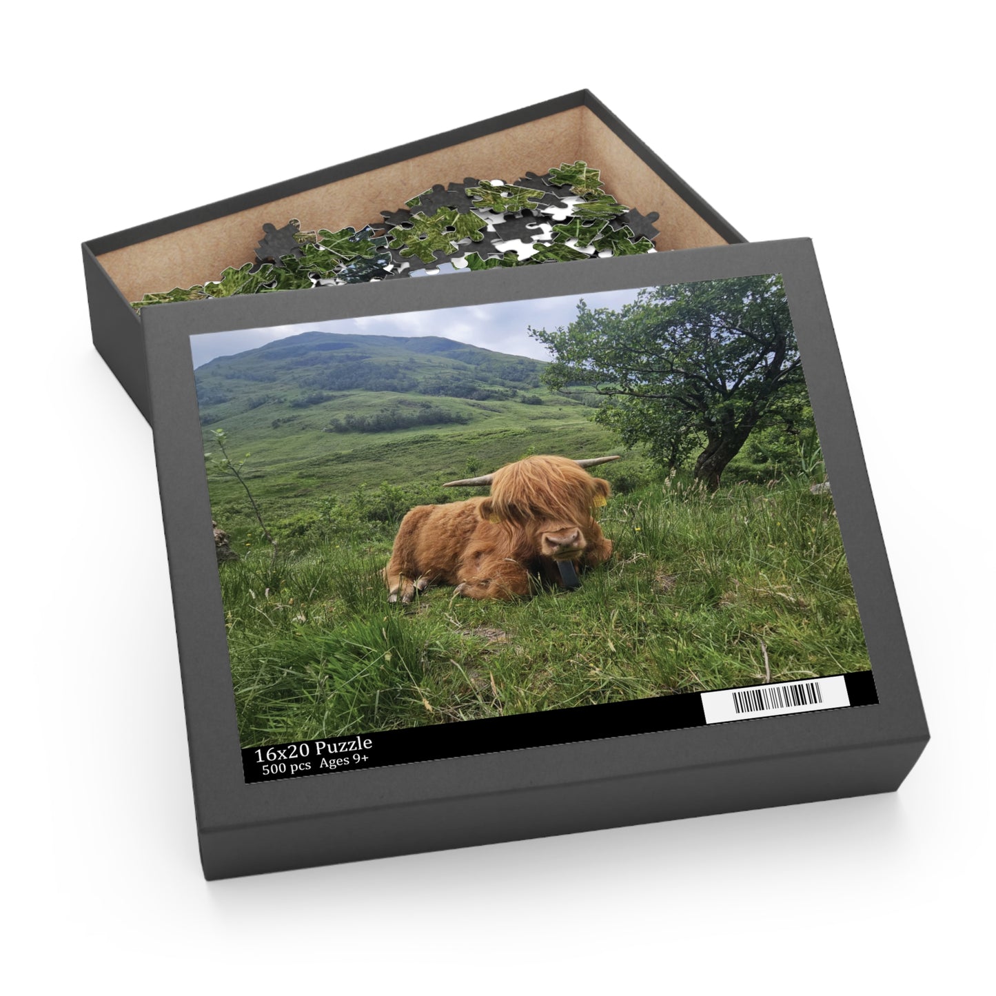 Highland Cow Puzzle, Scenic Jigsaw for Animal Lovers, Home Decor Gift, Relaxing Hobby, Unique Collectible