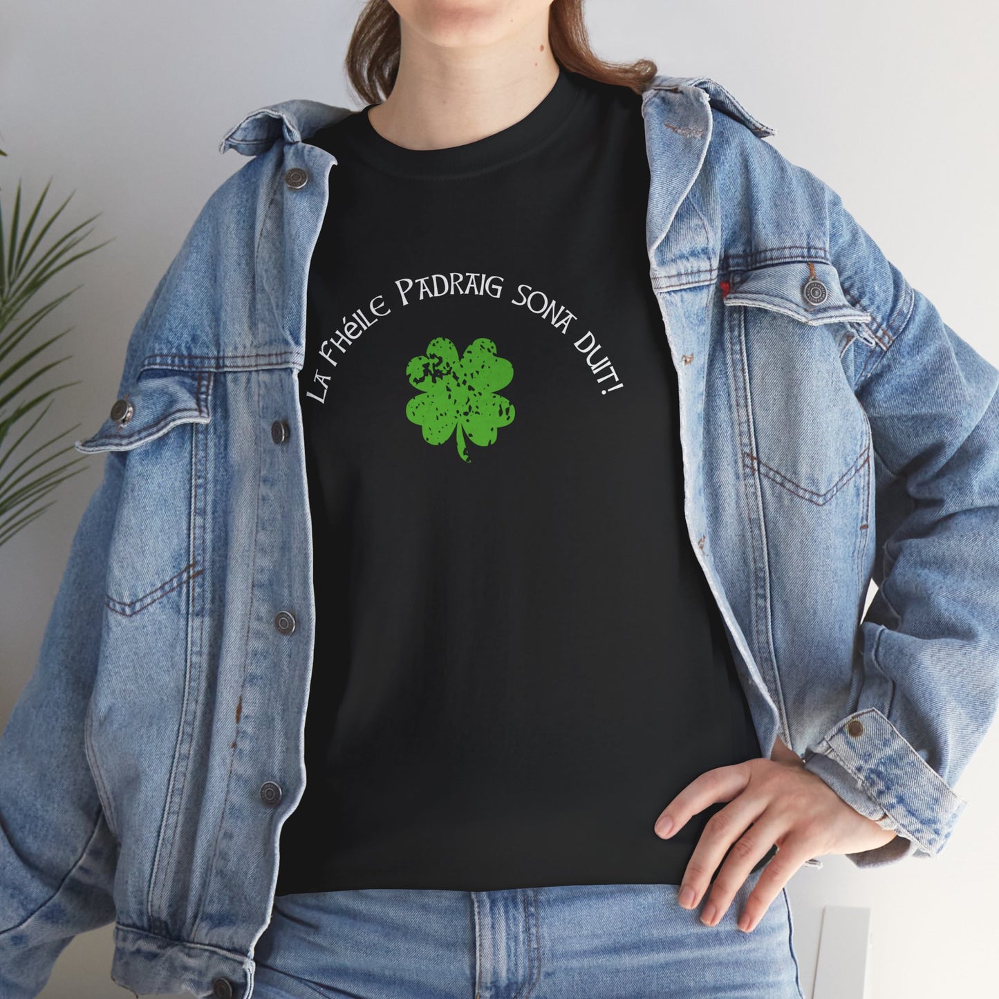 St Patrick's Day Unisex Tee, Irish Saying, Irish Language, Lucky Clover Shirt, Festive Shamrock T-Shirt, Green Holiday Top