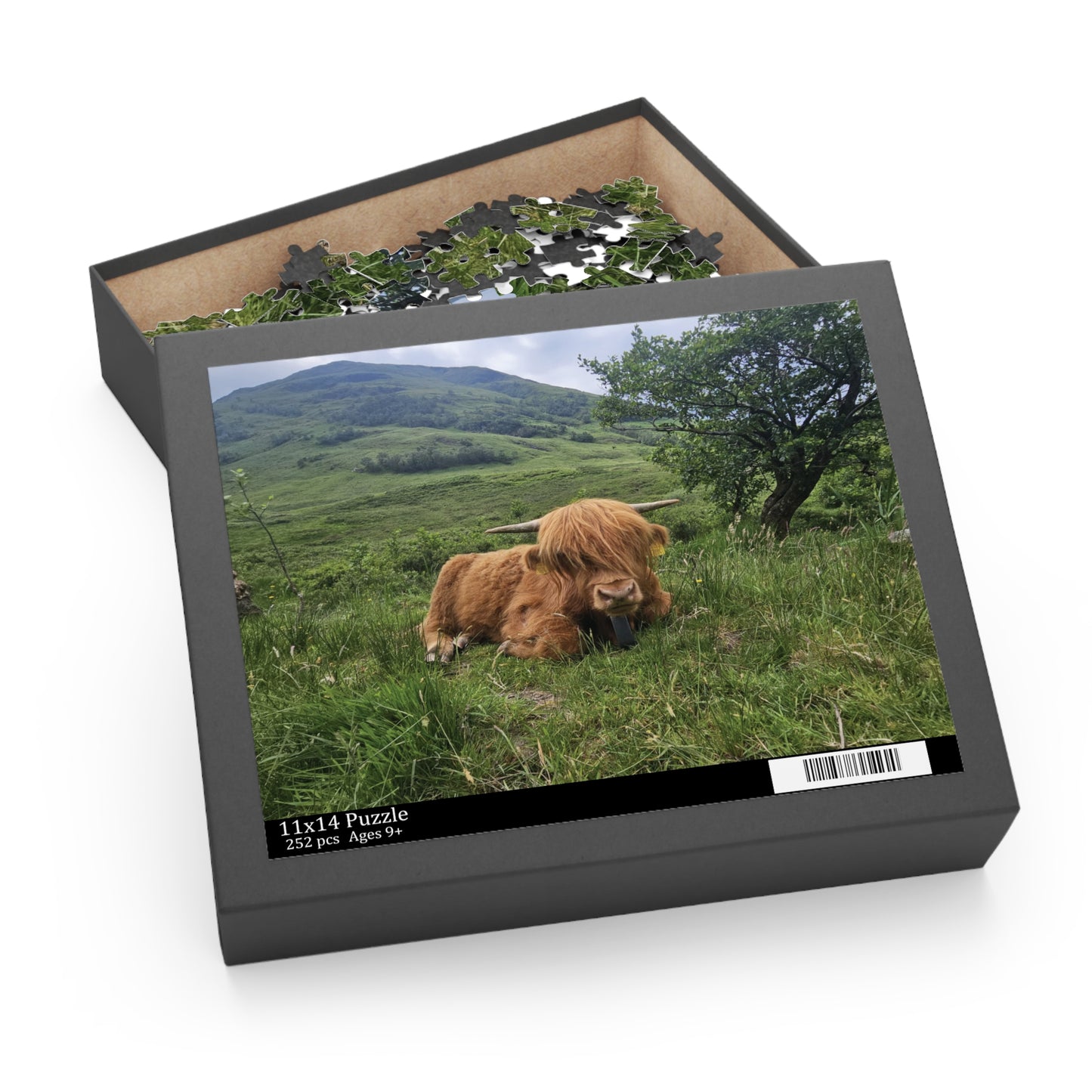 Highland Cow Puzzle, Scenic Jigsaw for Animal Lovers, Home Decor Gift, Relaxing Hobby, Unique Collectible