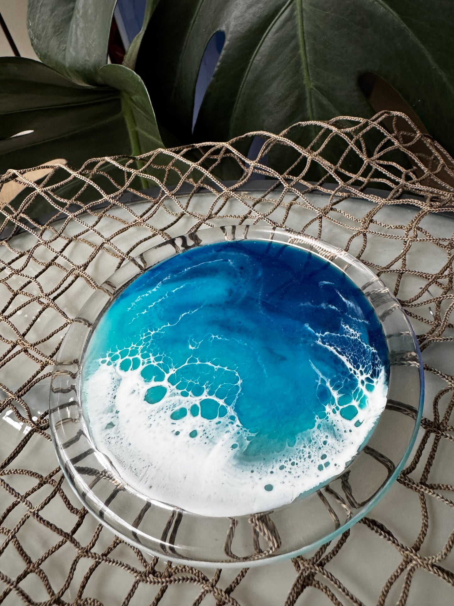 Ocean Wave Glass Plates