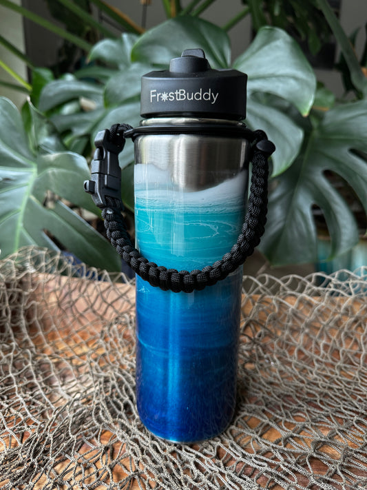 Beach Water Bottle, Resin Waves Bottle, Stainless Steel Bottle, Ocean Waves Water Bottle, Beach Water Bottle