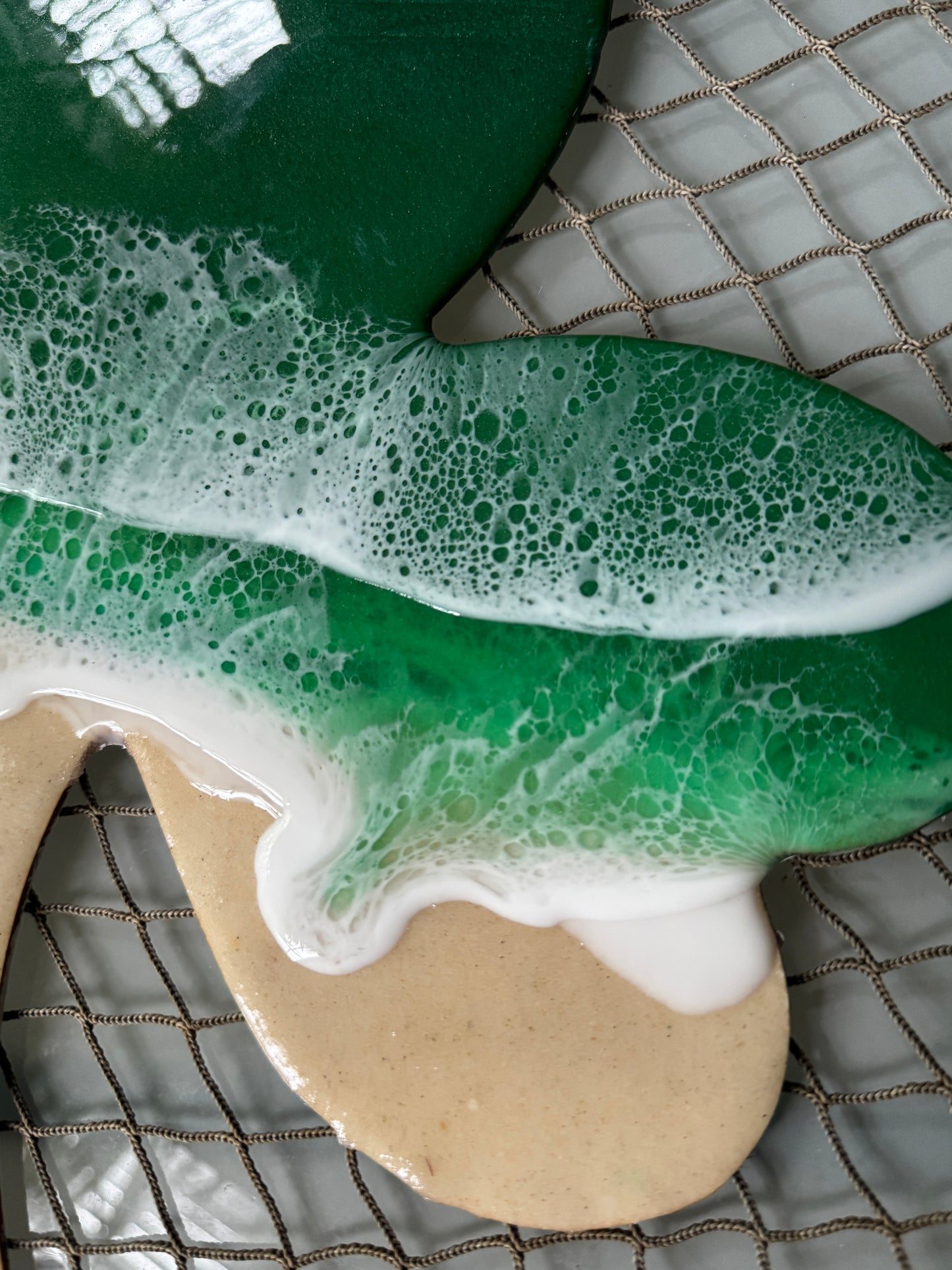 Clover Beach Waves Hanging Sign