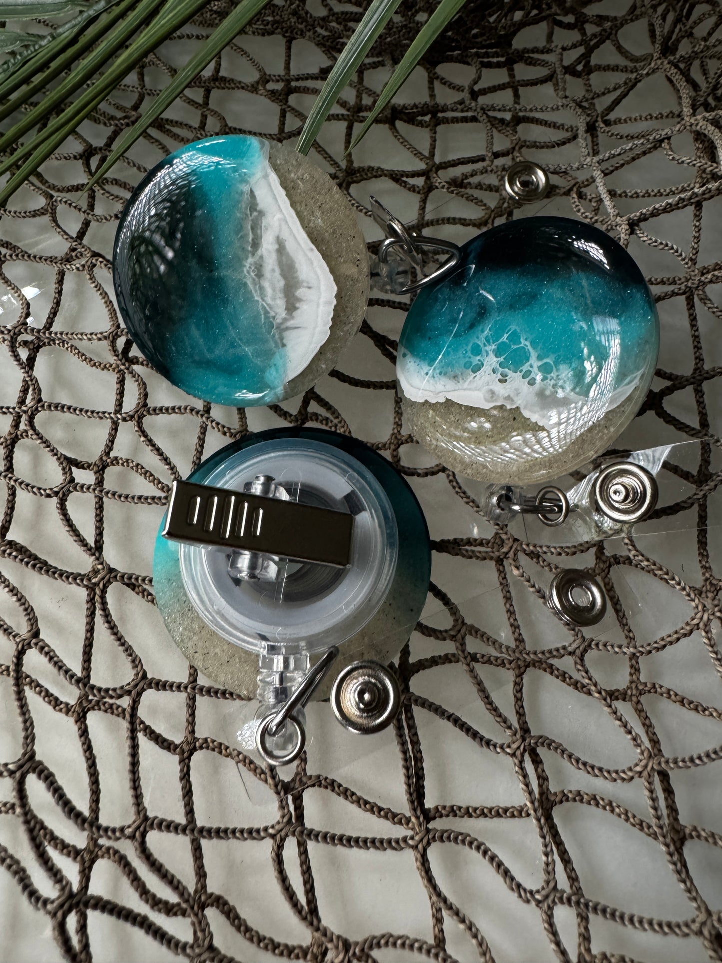 Ocean Wave Retractable Badge Reel