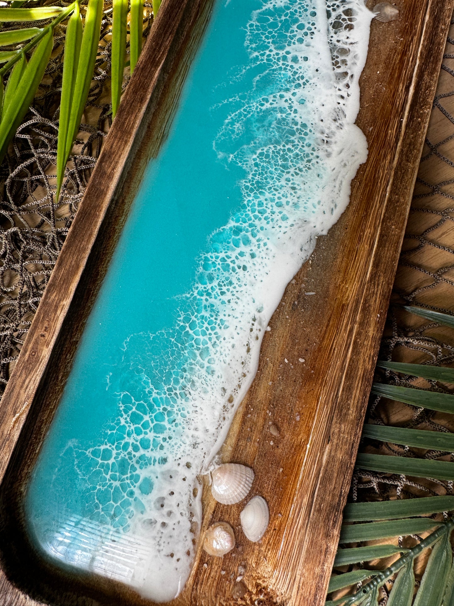 Aqua Ocean Waves Tray