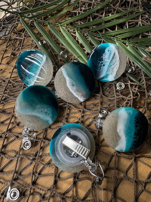 Ocean Wave Retractable Badge Reel