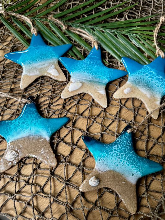 Star Beach Wave Ornament
