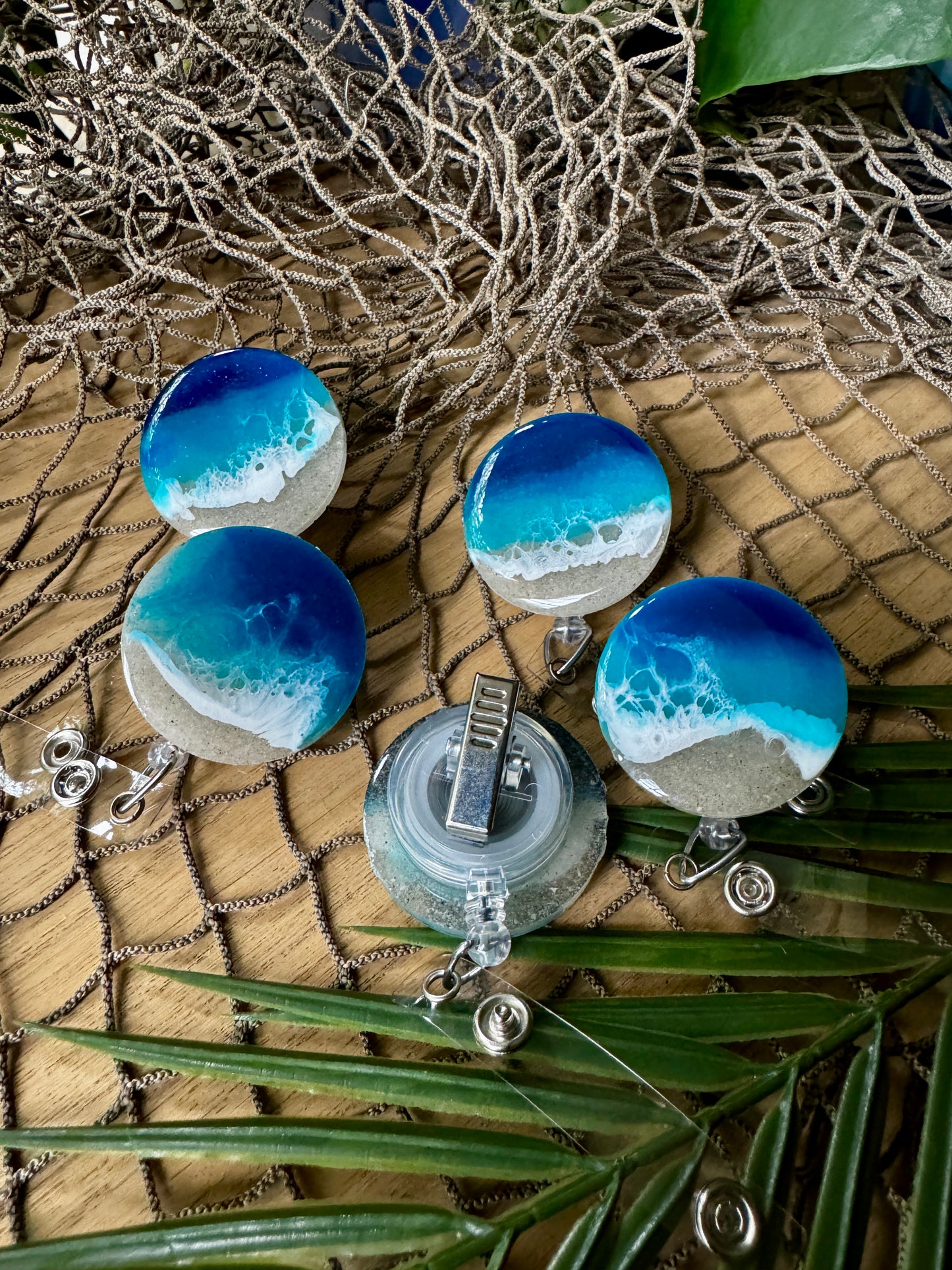 Ocean Wave Retractable Badge Reel