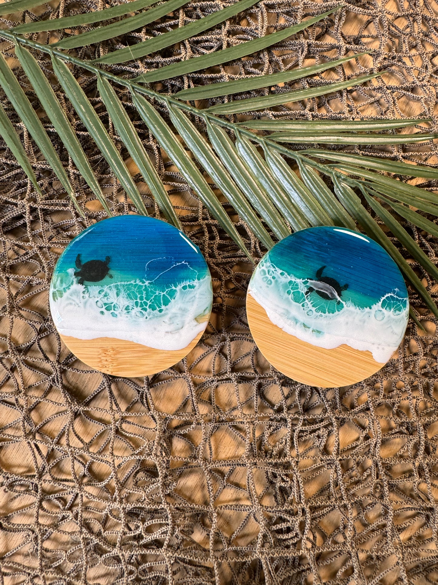 Ocean Wave Glass Jar with Bamboo Lid