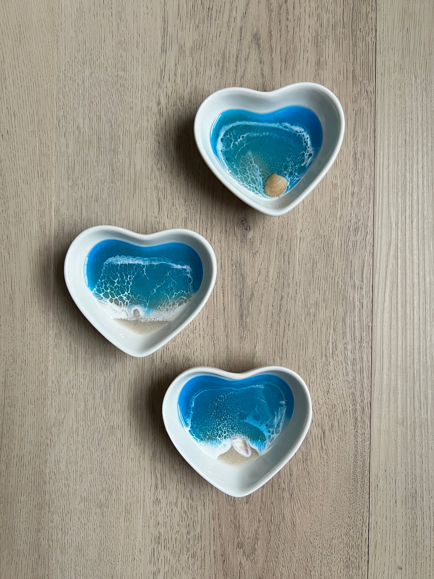 Ocean Waves Heart Dish