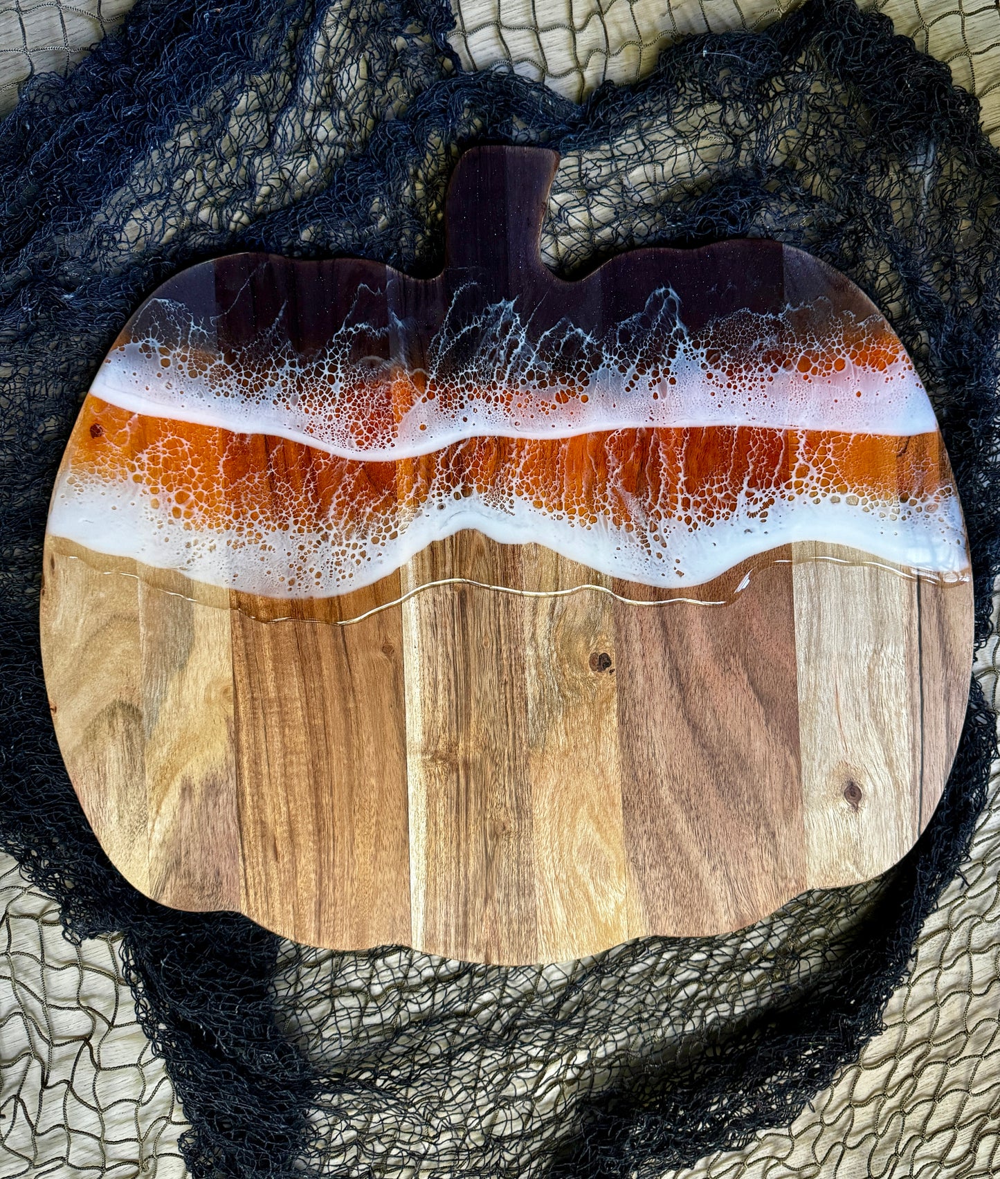 Pumpkin Shaped Acadia Wood Serving Board