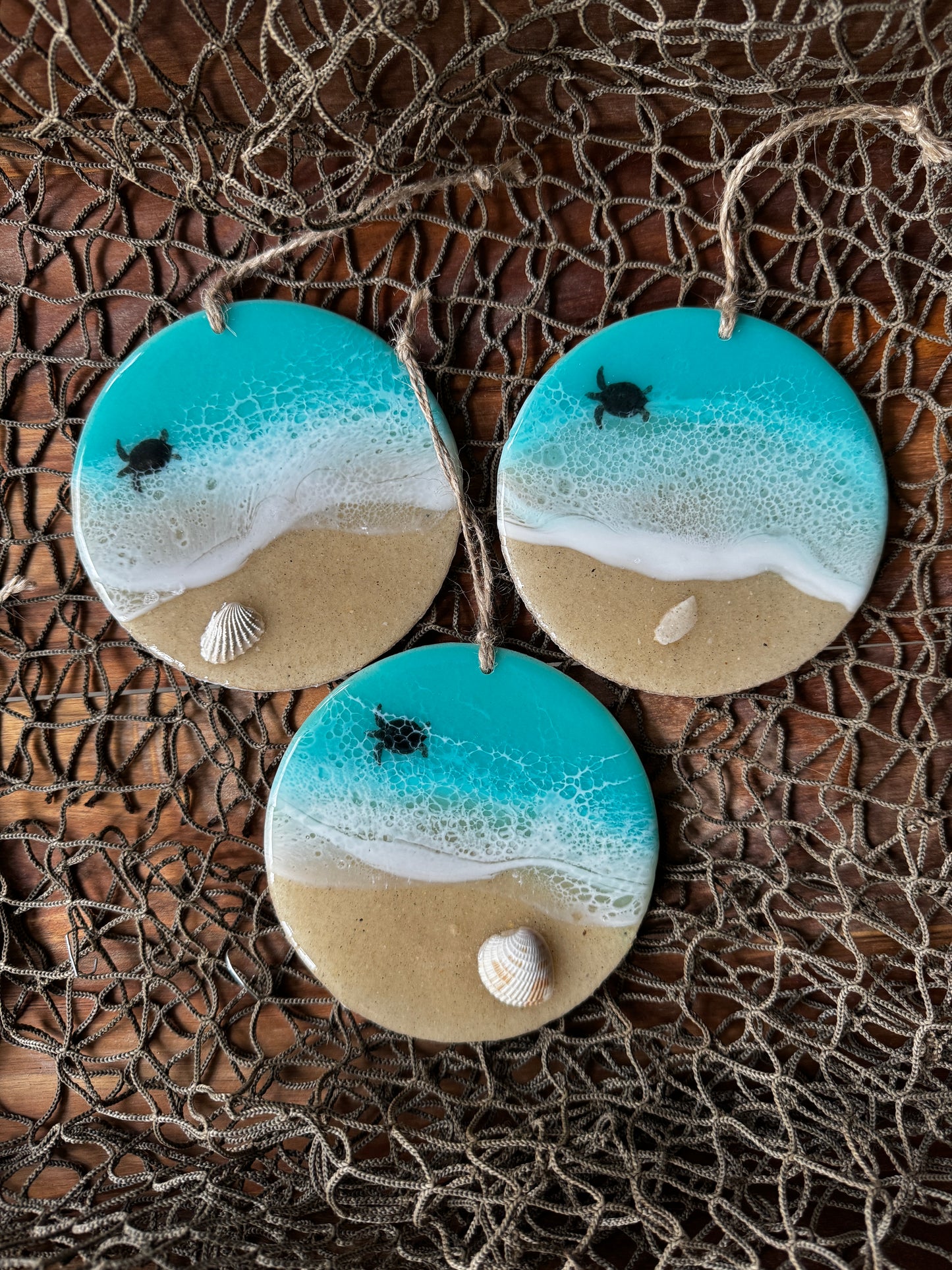 Aqua Beach Ornaments