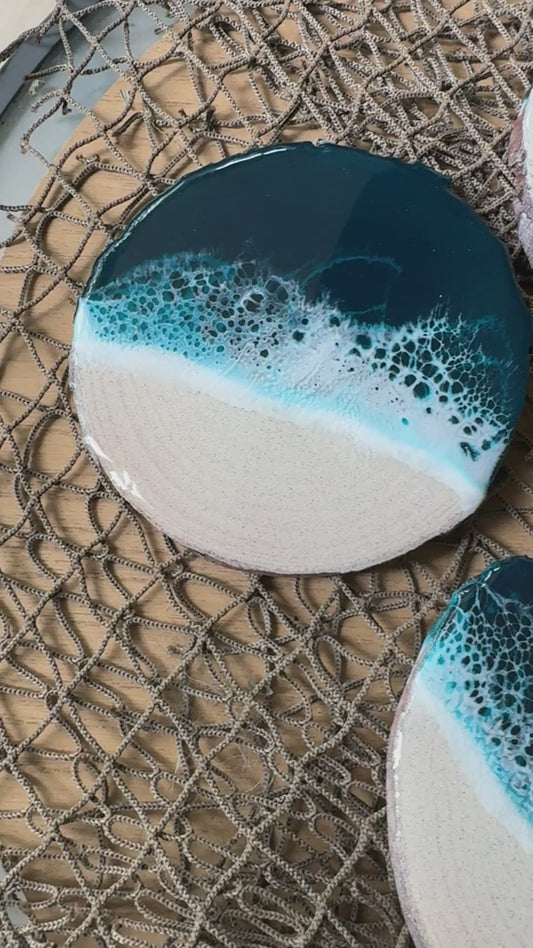 Gulf Beach Coasters, Set of 4